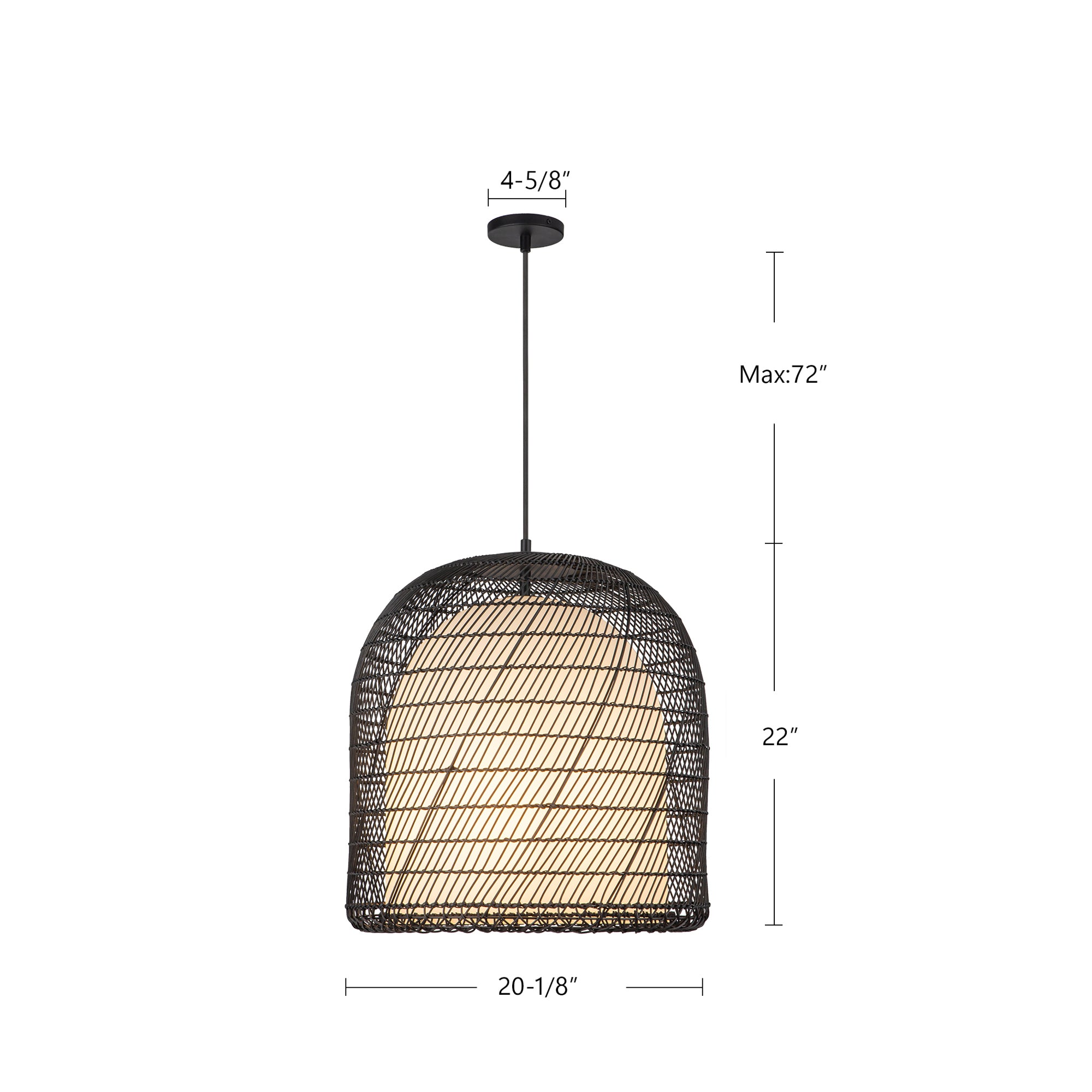 Bondi 20-in Steel Pendant