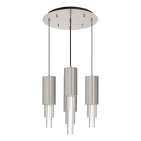 Bordeaux 15-in Steel Multi Pendant