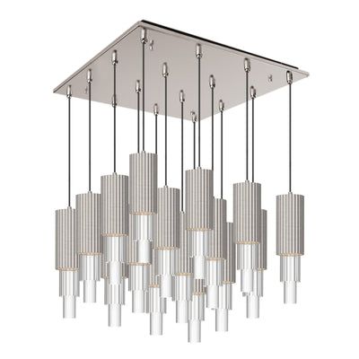 Bordeaux 20-in Steel Multi Pendant