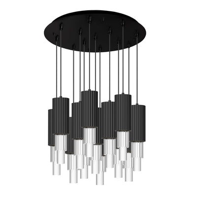 Bordeaux 24-in Steel Multi Pendant