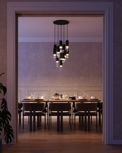 Bordeaux 24-in Steel Multi Pendant