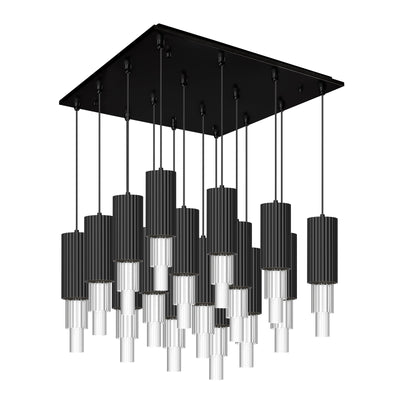 Bordeaux 20-in Steel Multi Pendant