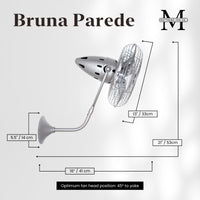 13-Inch Bruna Parede Directional Metal Wall Fan