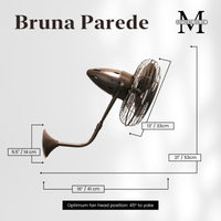 13-Inch Bruna Parede Directional Metal Wall Fan