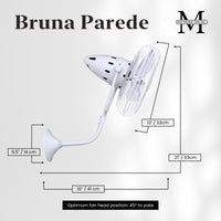 13-Inch Bruna Parede Directional Metal Wall Fan