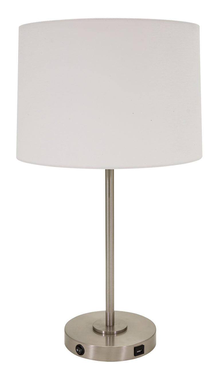 28-inch Brandon Satin Nickel Table Lamp