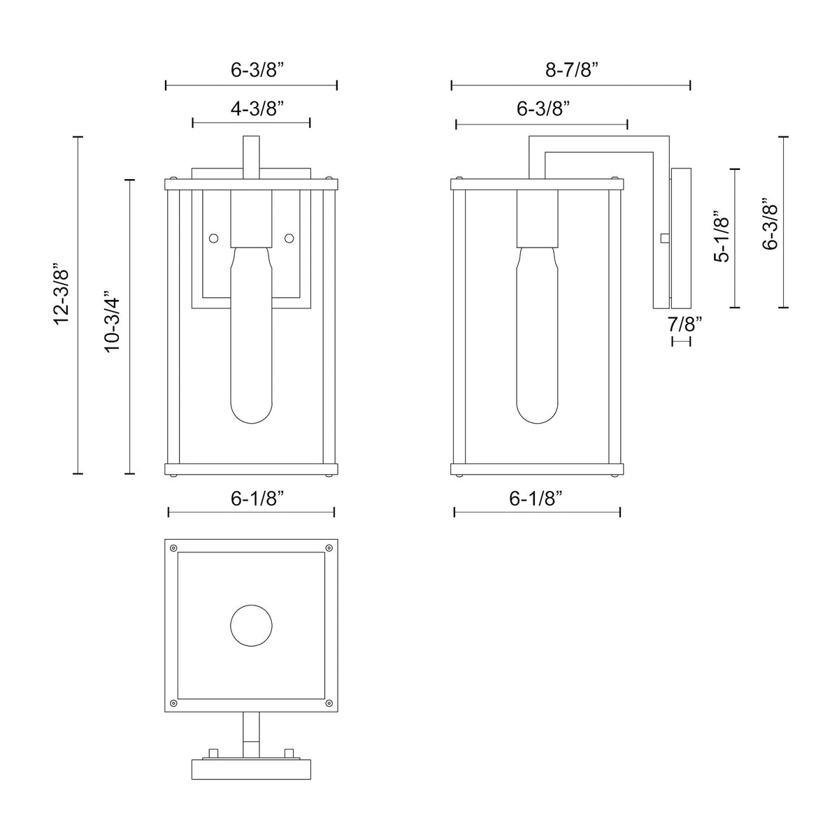 Brentwood 12-in Steel Outdoor Wall Sconce