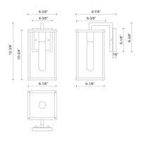 Brentwood 12-in Steel Outdoor Wall Sconce