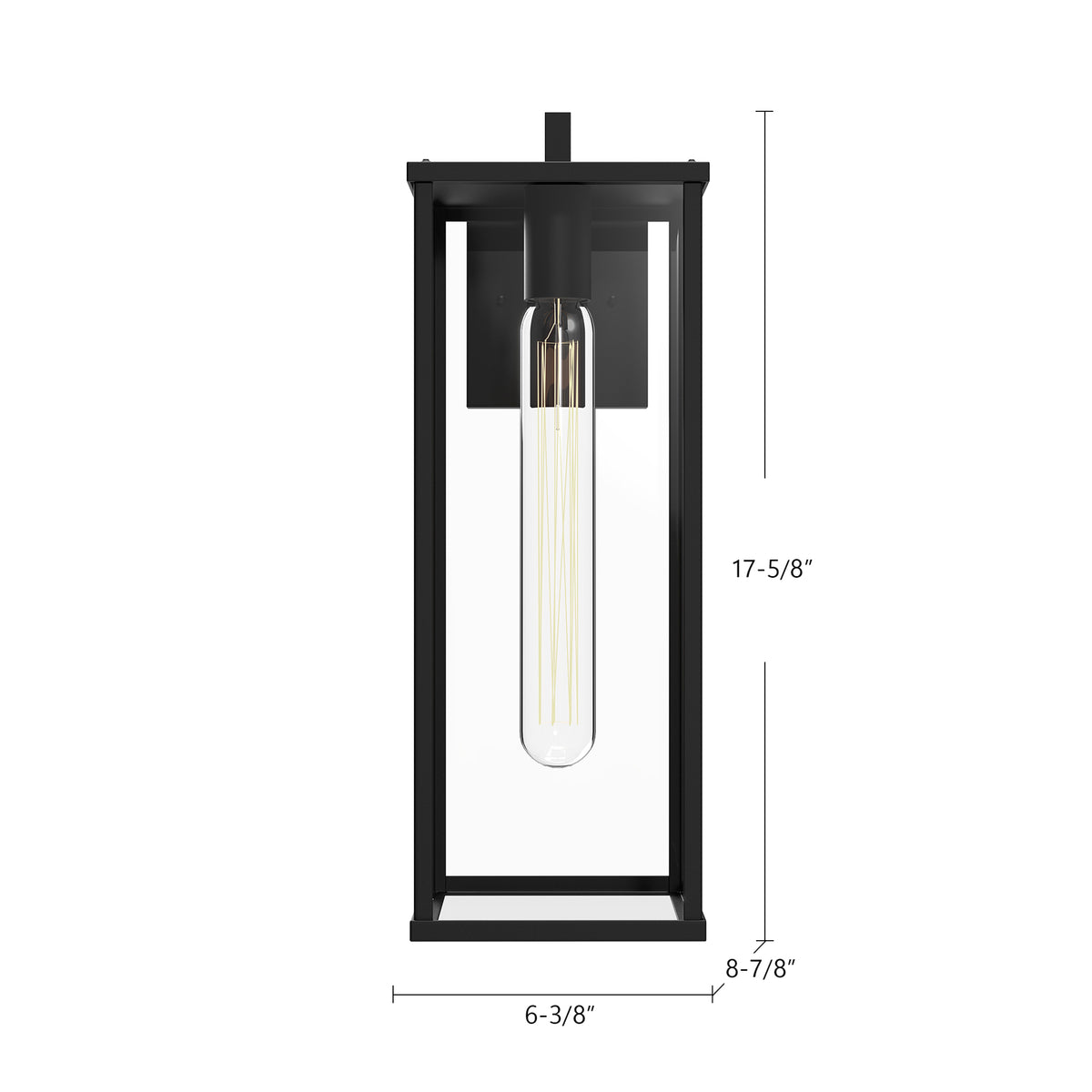 Brentwood 17-in Steel Outdoor Wall Sconce