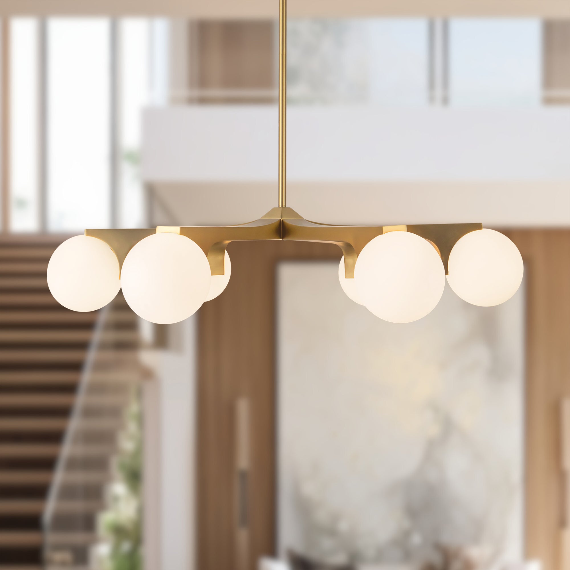 Briar 37-in Aluminum Chandelier