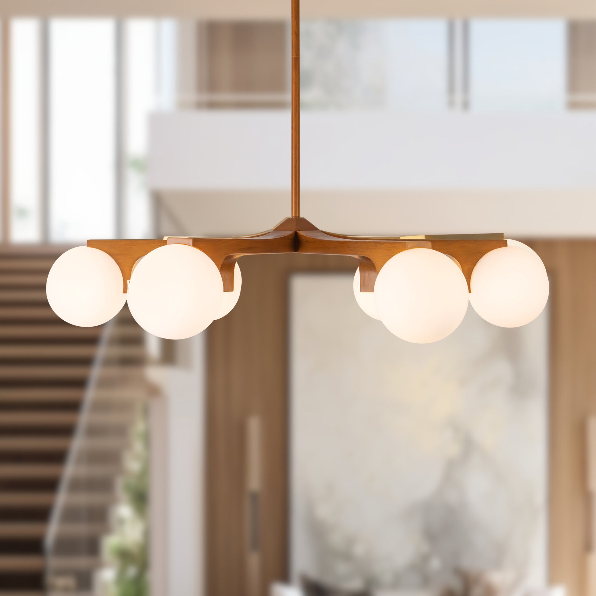 Briar 37-in Aluminum Chandelier