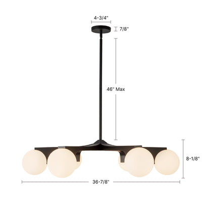 Briar 37-in Aluminum Chandelier