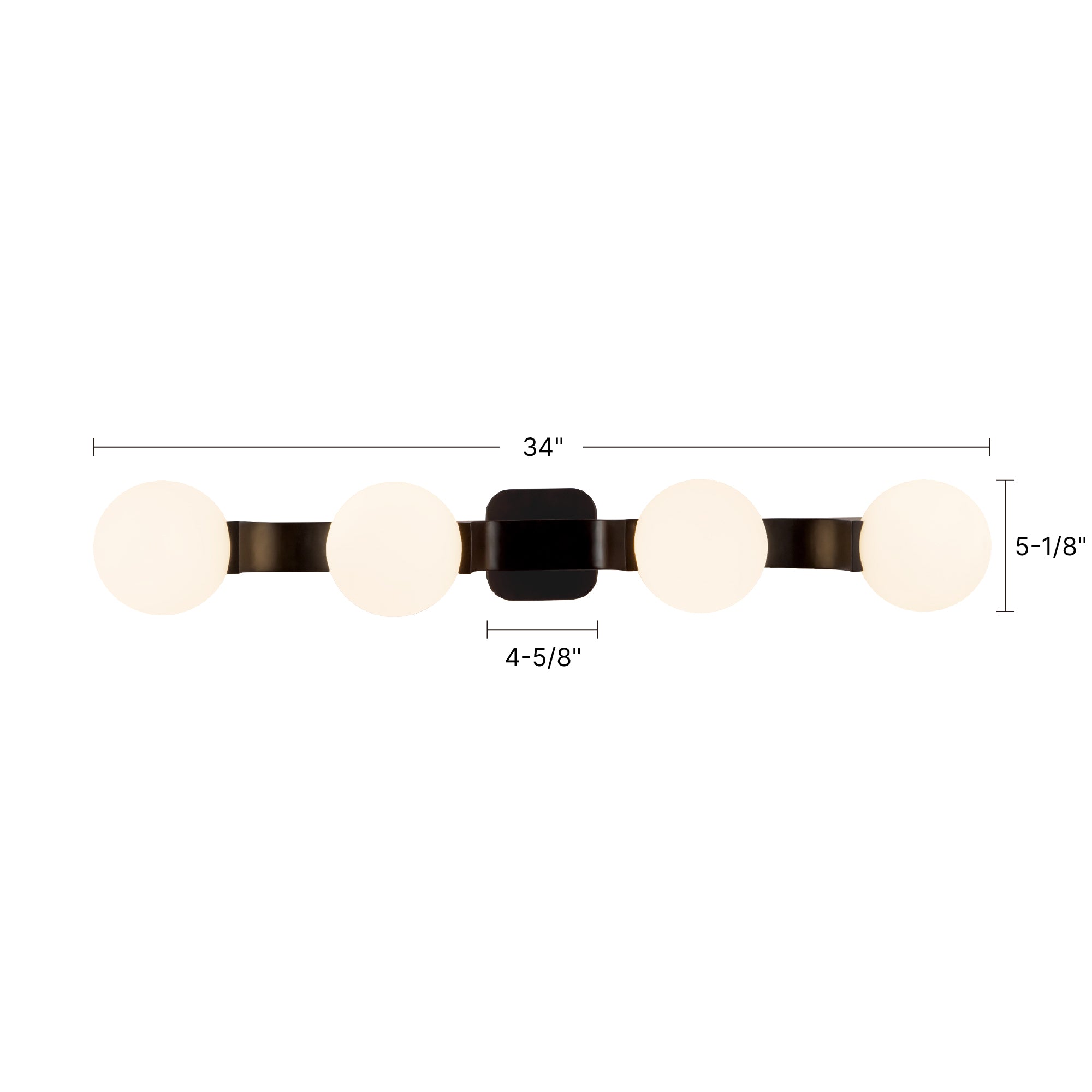 Briar 34-in Aluminum Vanity Light