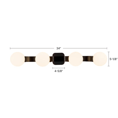Briar 34-in Aluminum Vanity Light