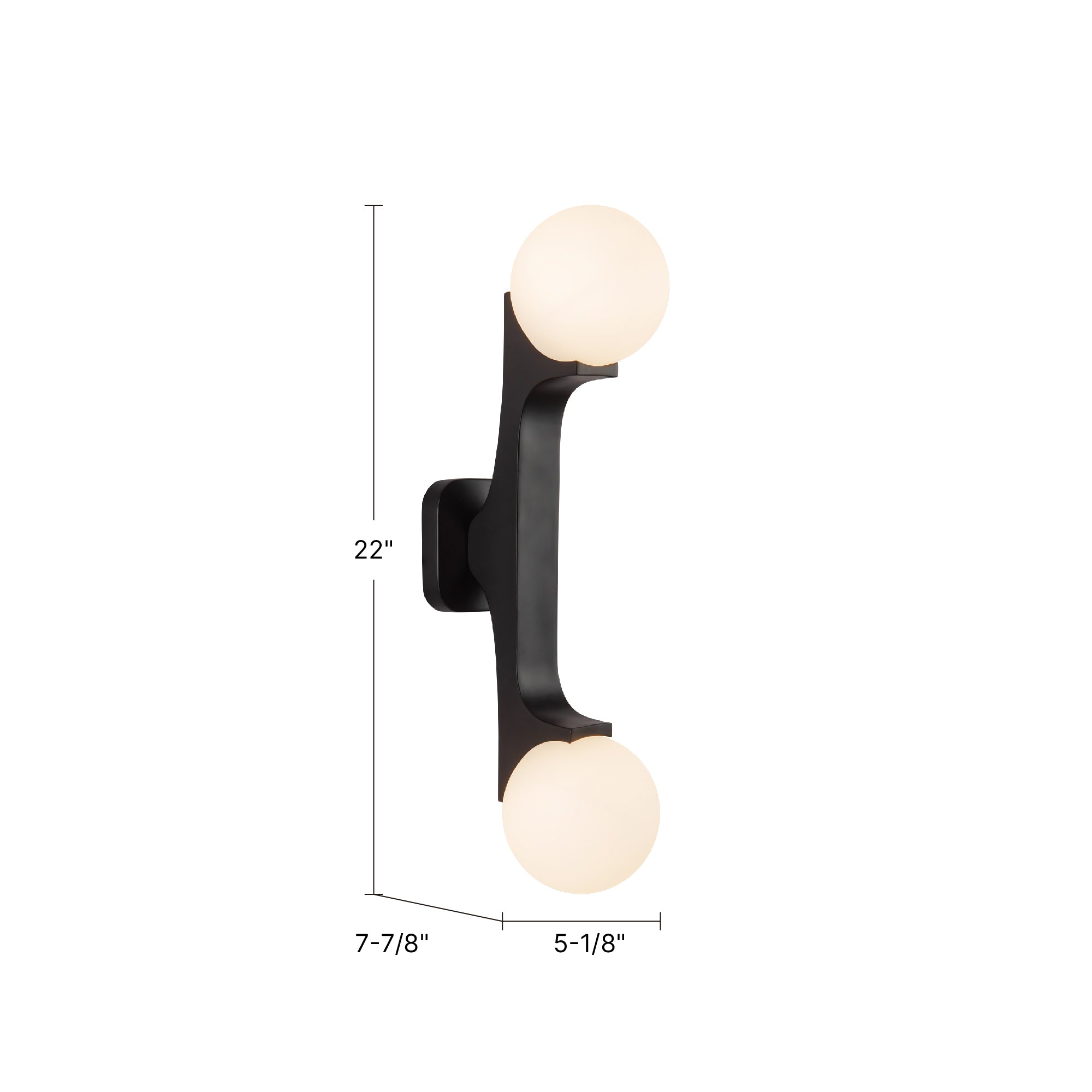 Briar 22-in Aluminum Steel Wall Sconce