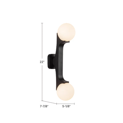 Briar 22-in Aluminum Steel Wall Sconce