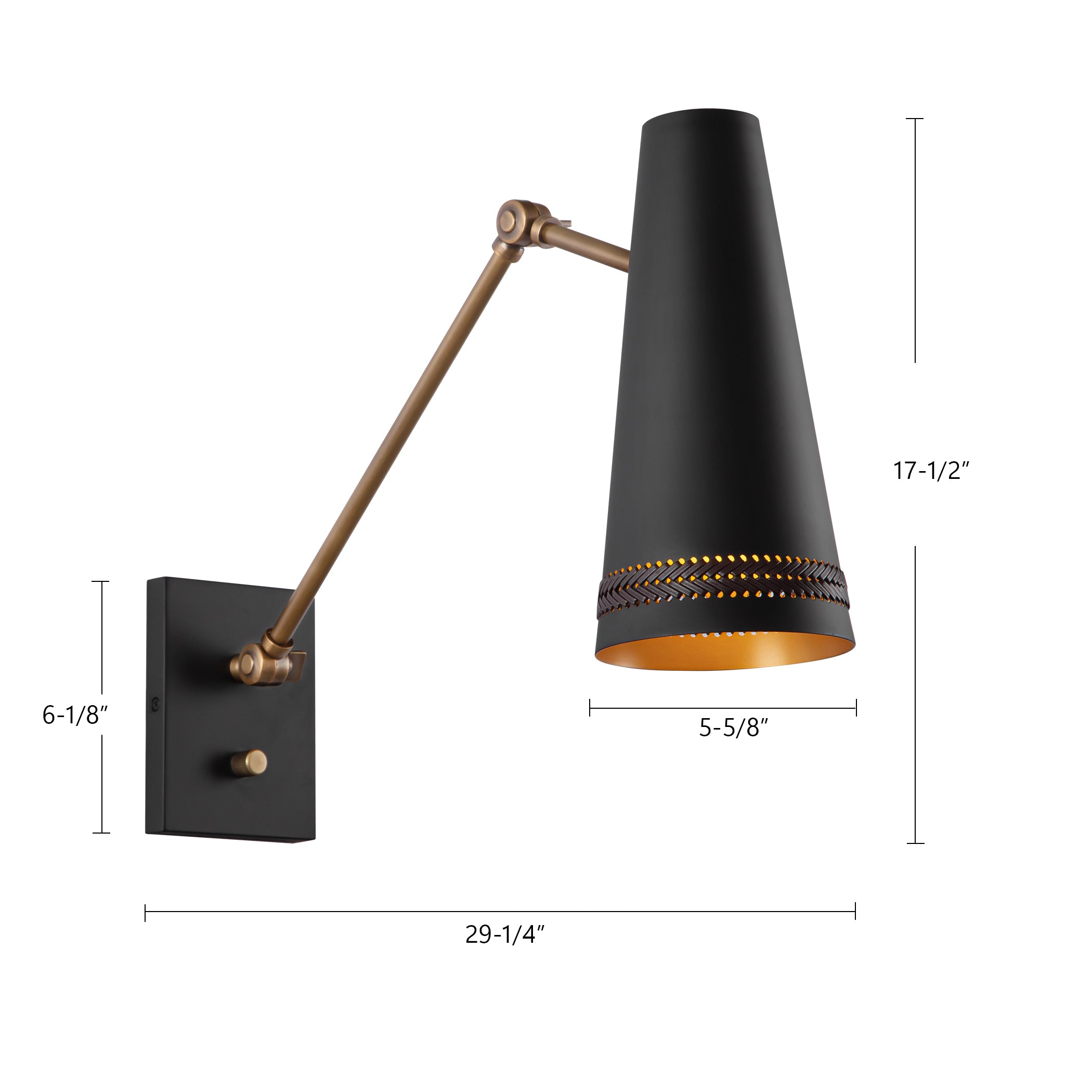 Brickell 5-in Steel Vanity Light