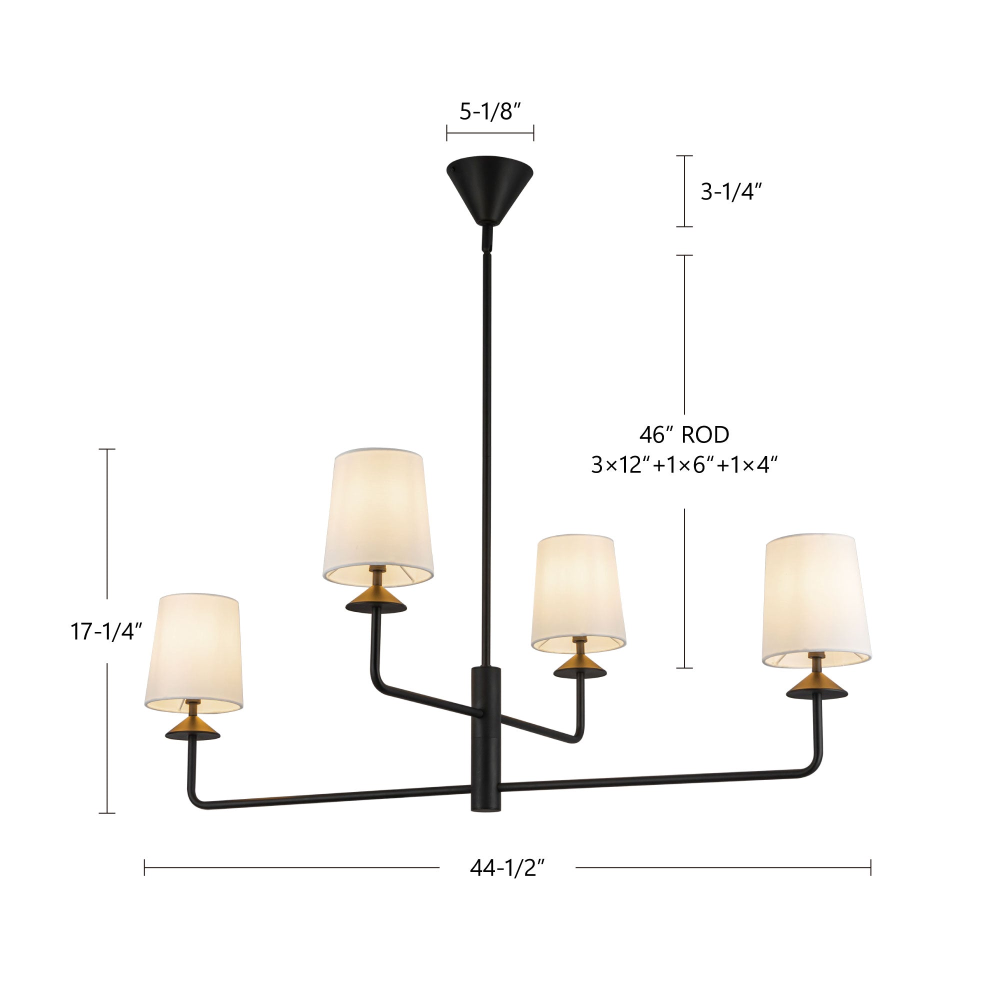 Bridgette 45-in Steel Chandelier