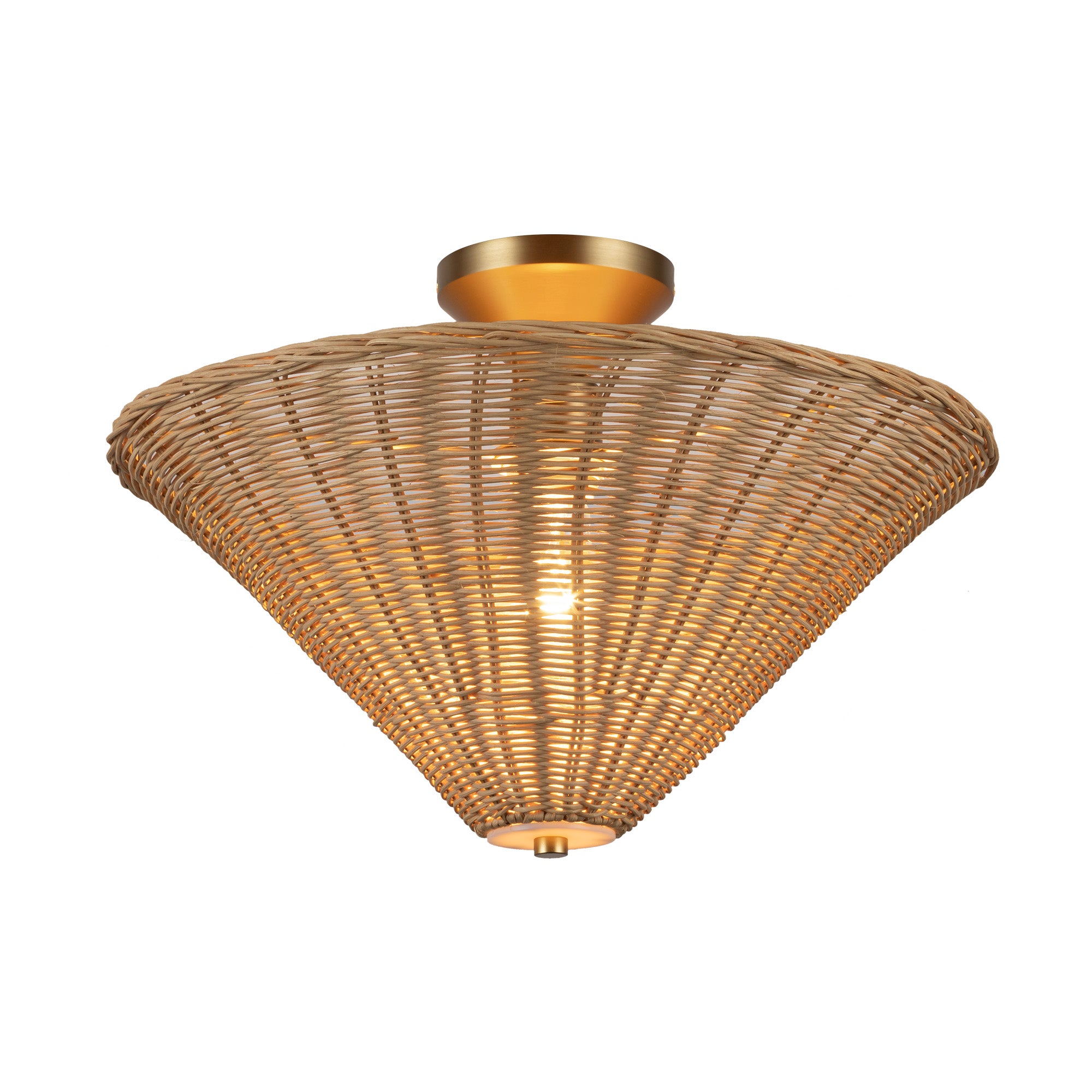 Bridgette 16-in Steel Semi-Flush Mount