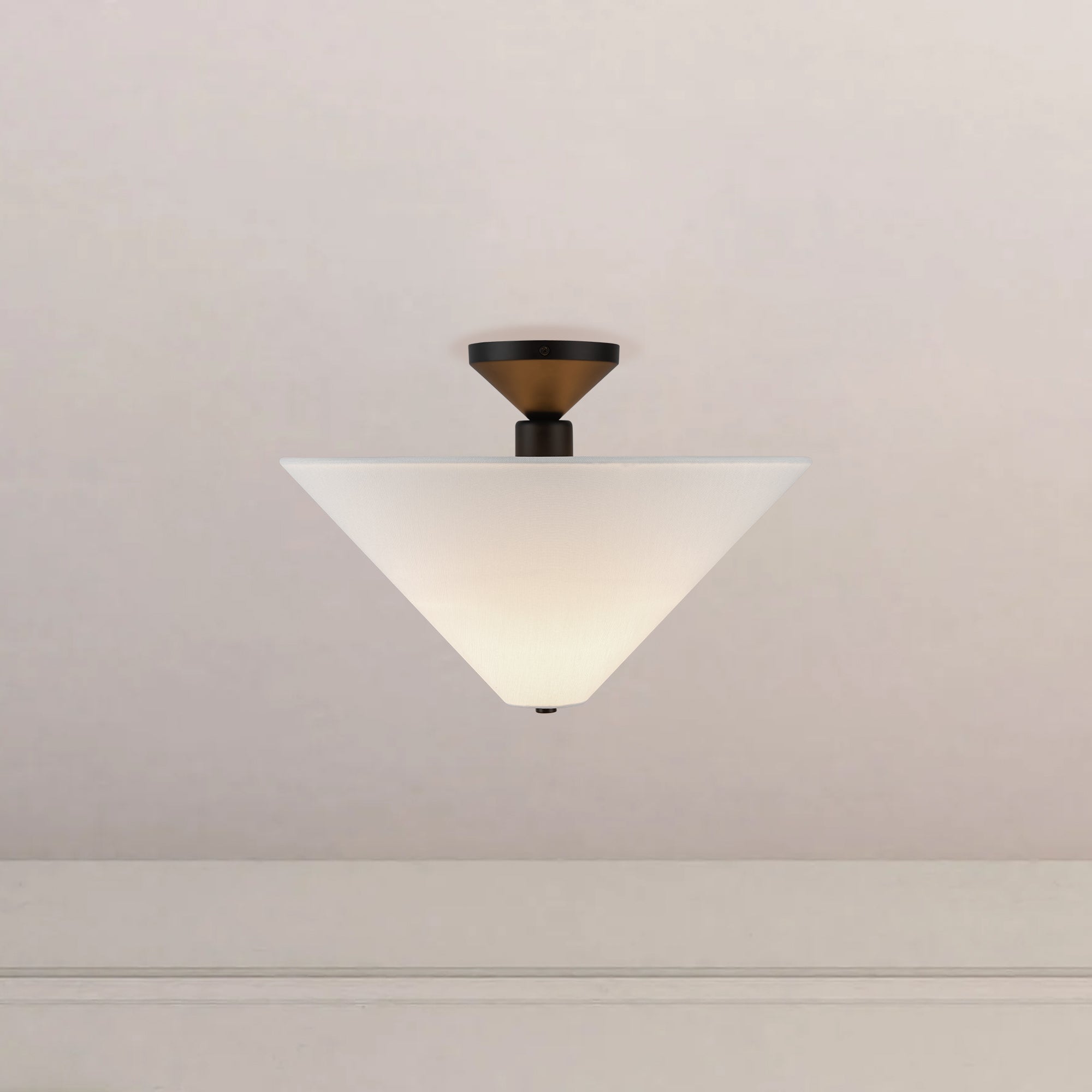 Bridgette 16-in Steel Semi-Flush Mount
