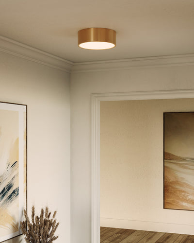 Brisbane 12-in 2 lights Steel Flush Mount