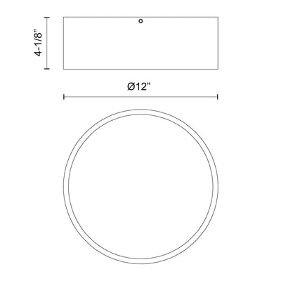 Brisbane 12-in 2 lights Steel Flush Mount