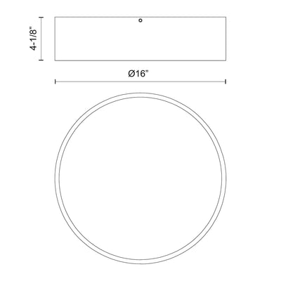 Brisbane 16-in 3 lights Steel Flush Mount