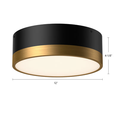 Brisbane 12-in Steel Flush Mount