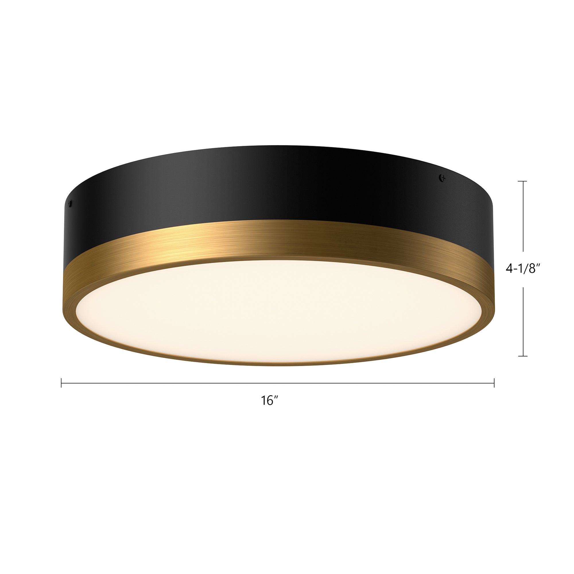 Brisbane 16-in Steel Flush Mount