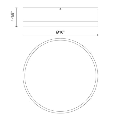 Brisbane 16-in Steel Flush Mount
