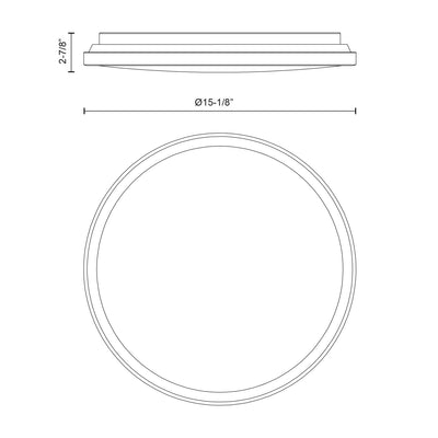 Brook 15-in Steel Flush Mount