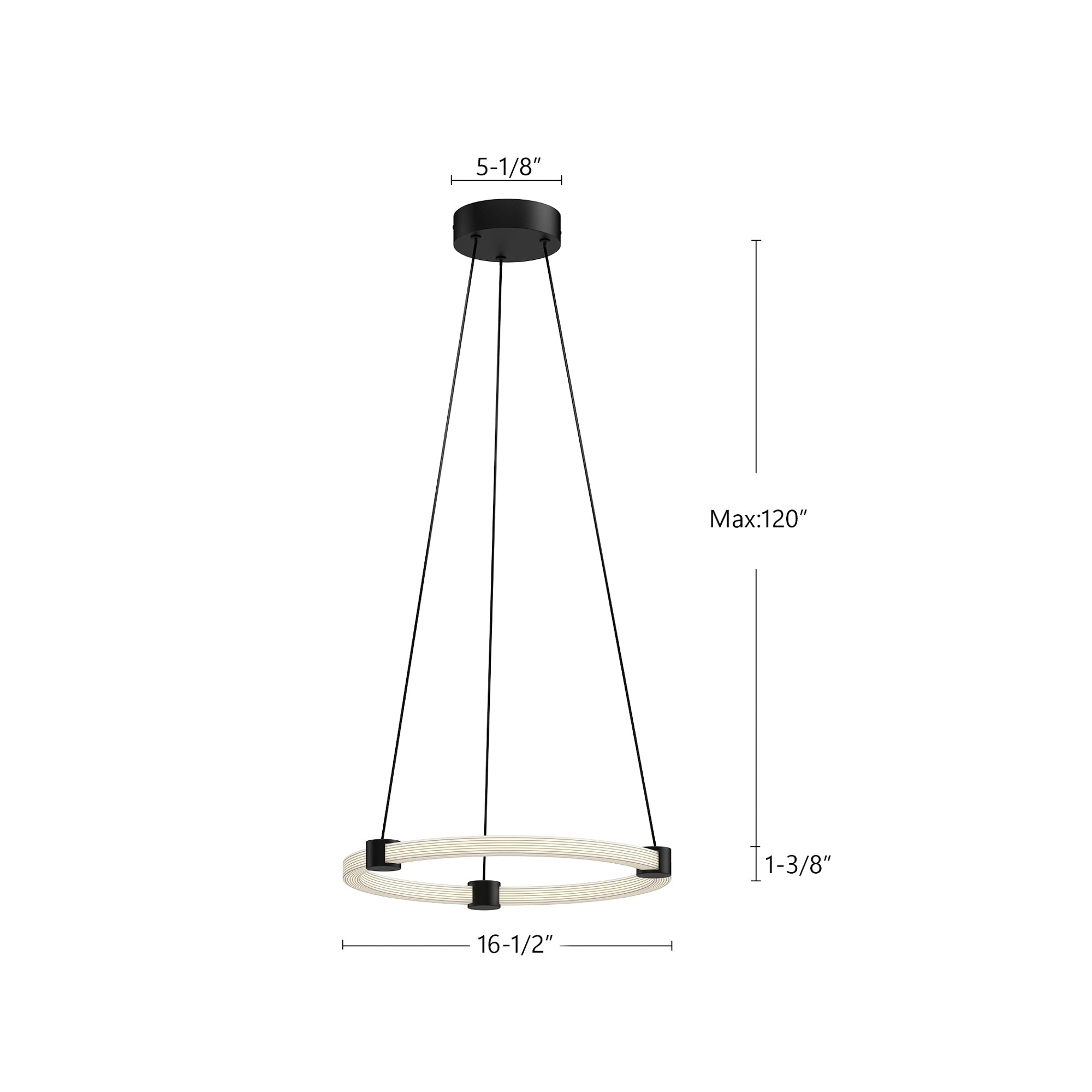 Bruni 16-in Aluminum Pendant
