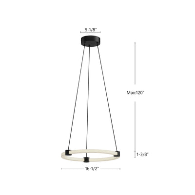 Bruni 16-in Aluminum Pendant