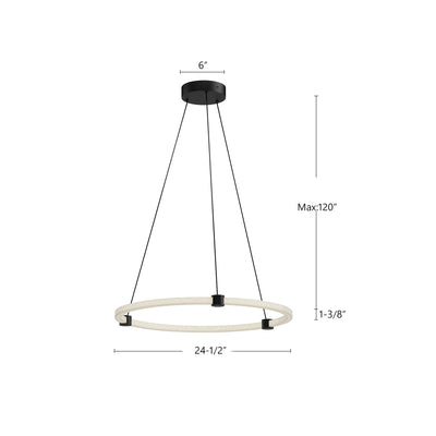 Bruni 24-in Aluminum Pendant