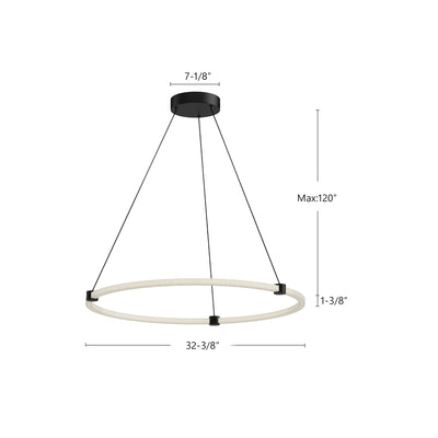 Bruni 32-in Aluminum Pendant