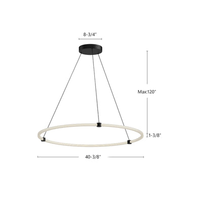 Bruni 40-in Aluminum Pendant