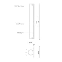 Bute 18-in Aluminum Wall Sconce