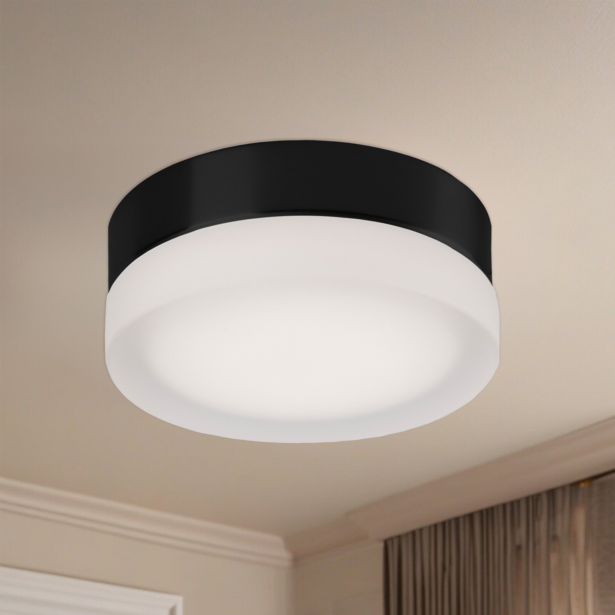 Bedford 6-in Steel Flush Mount