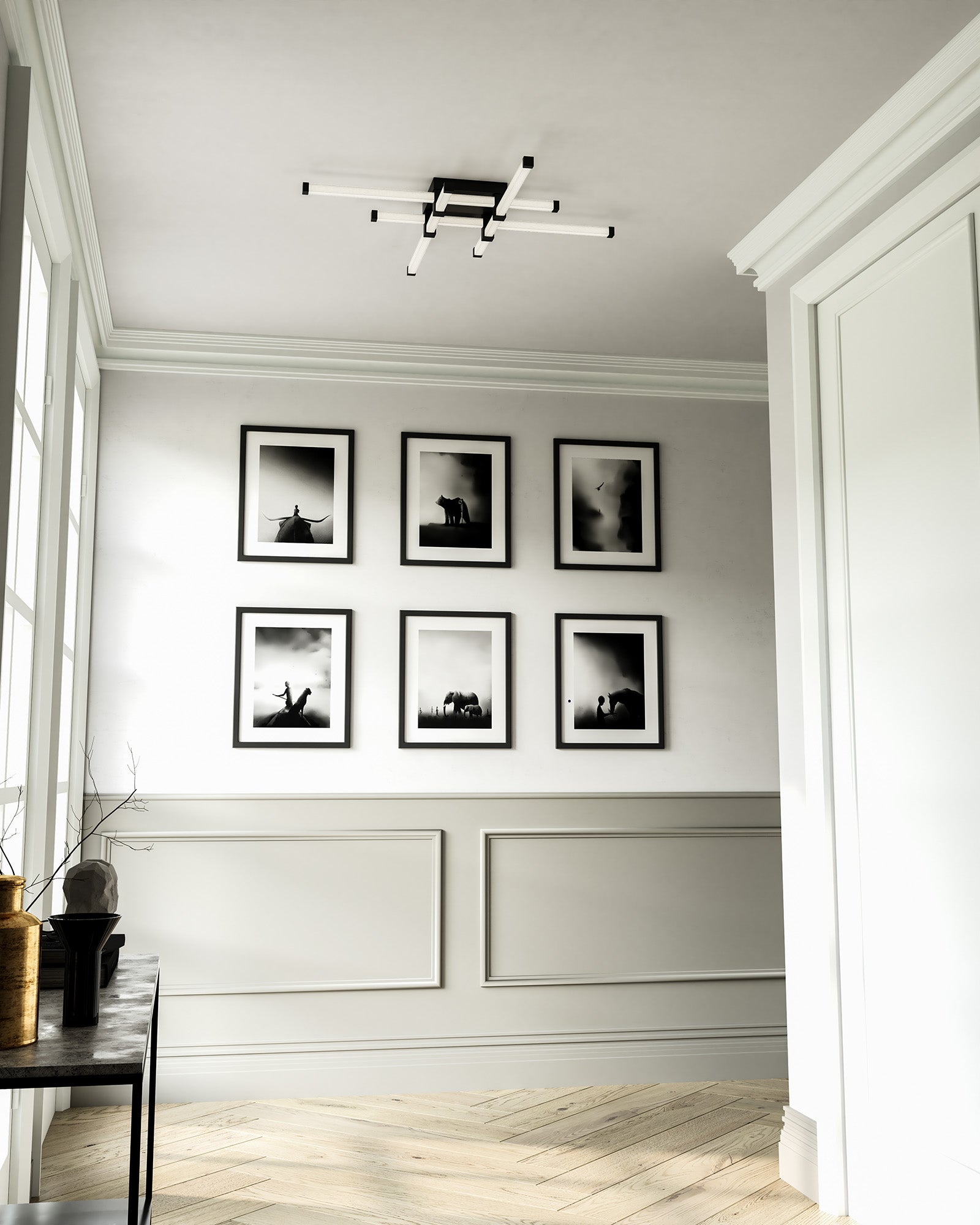 Blade 34-in Aluminum Flush Mount