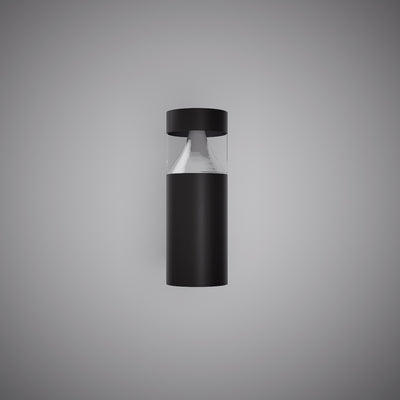 Arctic 18-inch Matte Black Dimmable LED Bollard Light with Clear Lens
