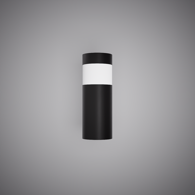 Arctic 18-inch Matte Black Dimmable LED Bollard Light with Frosted White Lens