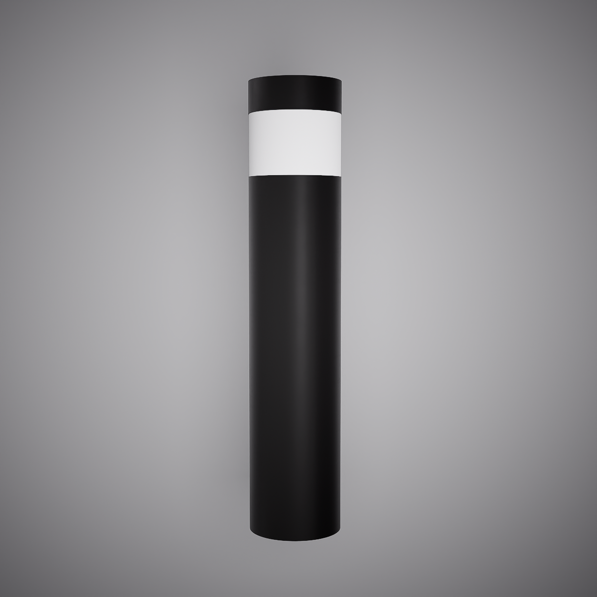 Arctic 32-inch Matte Black Dimmable LED Bollard Light with Frosted White Lens