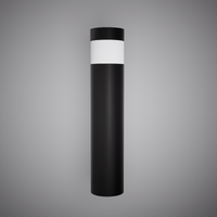 Arctic 32-inch Matte Black Dimmable LED Bollard Light with Frosted White Lens