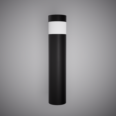 Arctic 32-inch Matte Black Dimmable LED Bollard Light with Frosted White Lens