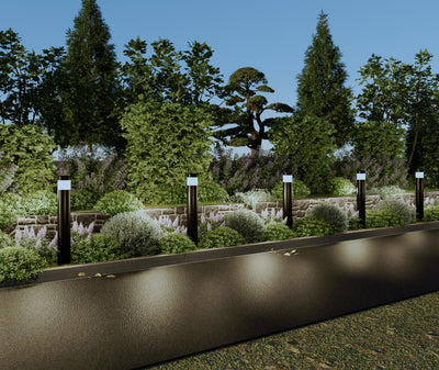 Arctic 18-inch Matte Black Dimmable LED Bollard Light with Frosted White Lens