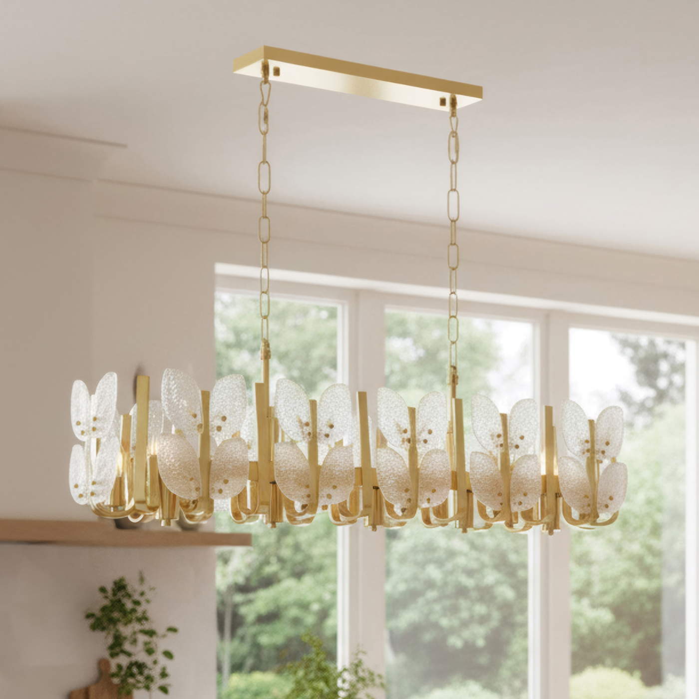 Brass Tax 12 Light Linear Chandelier