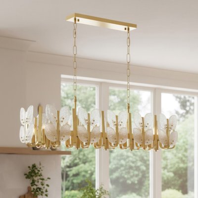 Brass Tax 12 Light Linear Chandelier