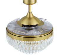 48 Inch Gold Retractable Blade Ceiling Fan