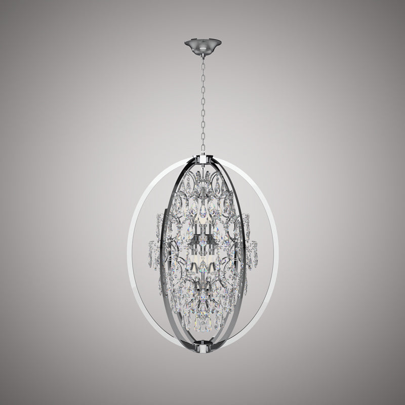 8 Lights Bella 24-in Chandelier Polished Chrome  Dimmable 320W