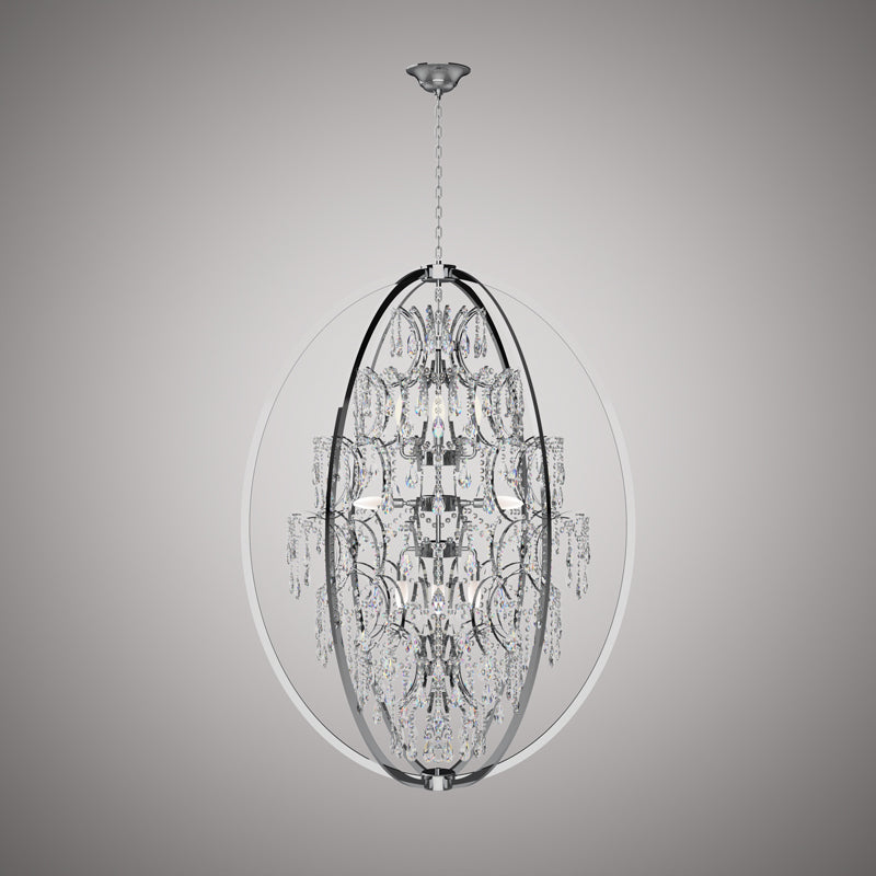 12 Lights Bella 36-in Chandelier Polished Chrome  Dimmable 480W